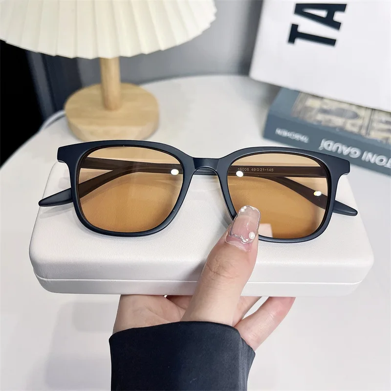 Luxuriöse Rechteckige Sonnenbrille für Damen und Herren Vintage Markendesigner Eckige Sonnenbrillen Herren Shades Damen Eyewear Brillen Gläser – Detail 24
