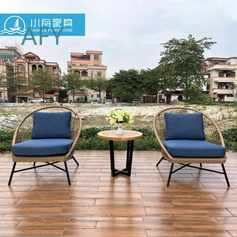 Outdoor Rattan Chair Set for Patio Garden Terrace Outdoor Furniture for Leisure Use for Outdoor Table and Chair Combination
