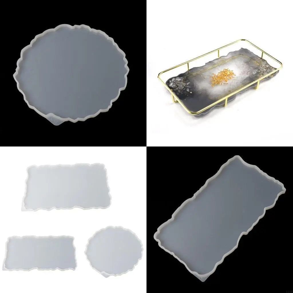 

Large Tray Resin Mold Irregular Platter Epoxy Resin Casting Molds for Adult Kid