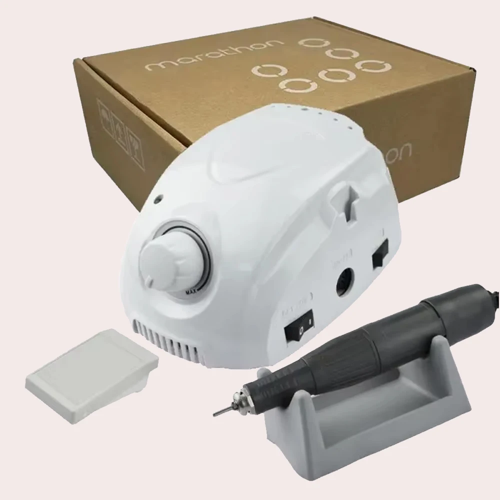 

High-Speed 65W Nail Drill Machine 35000RPM - Professional Electric Manicure Set with Handle & Foot Pedal for Salon & Nail Art