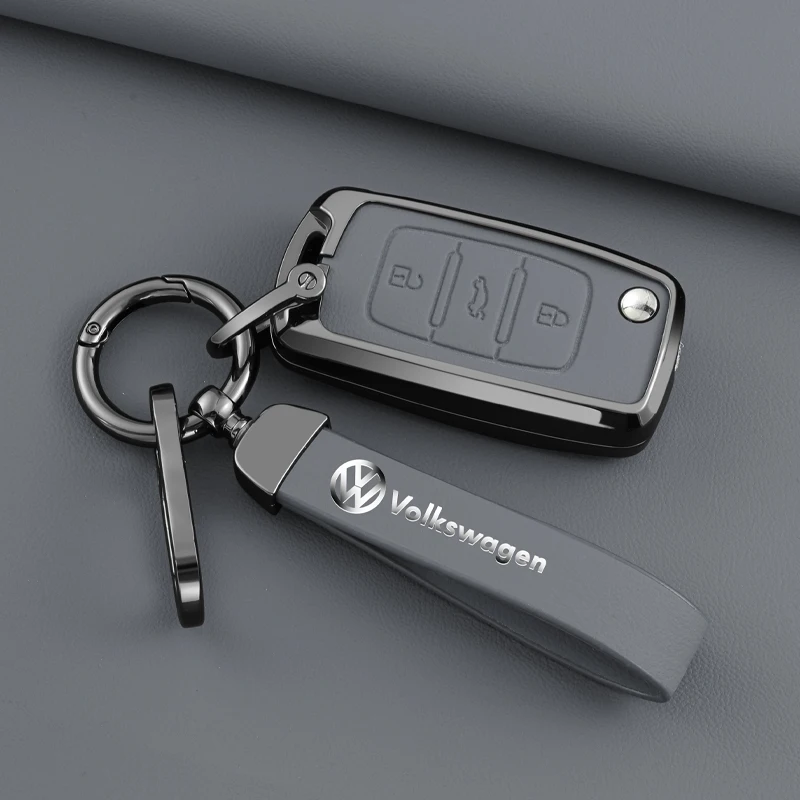 

Alloy Leather Car Key Case Cover Sell For Volkswagen VW Polo Golf 4 5 6 Passat Tiguan Beetle Caddy T5 Up Eos Lavida Jetta Polo
