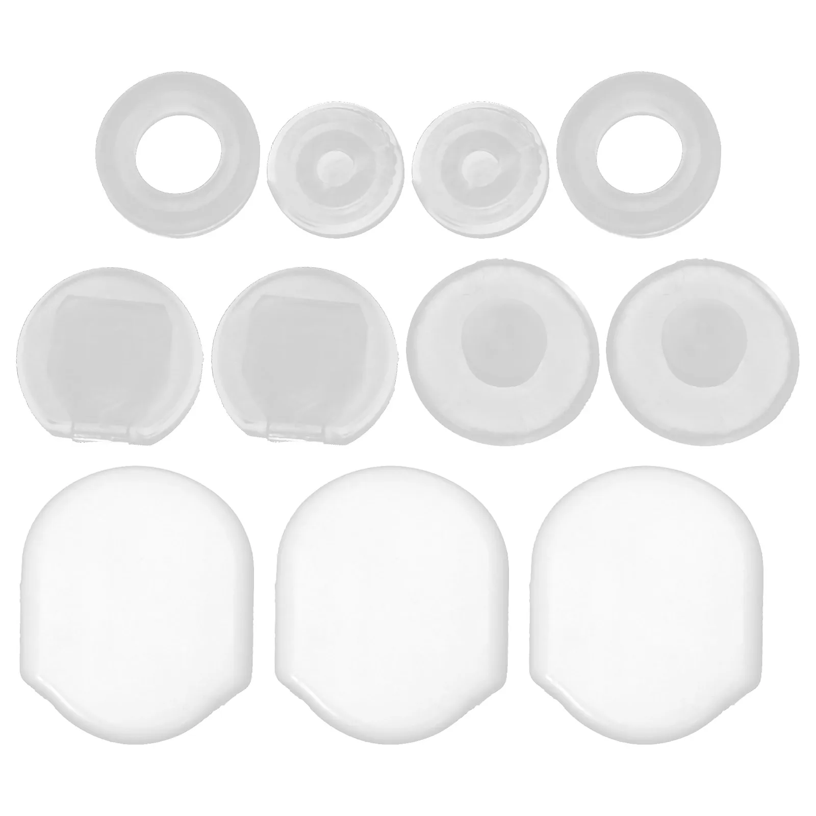 

1 set Ear Silicone Cushions Soft Comfortable Durable Clip On Earrings Backs Replacement White Large Frog Clip Side Opening