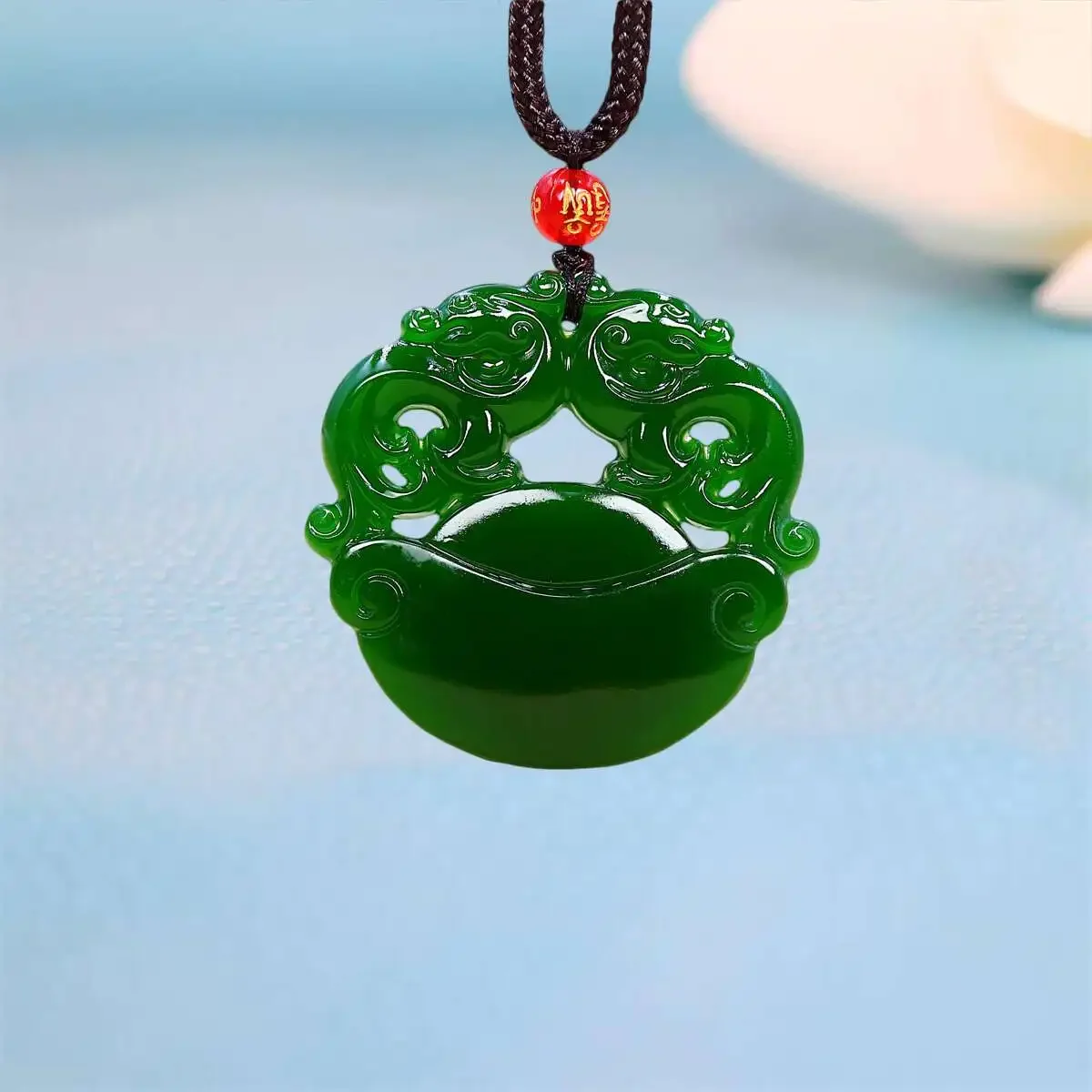 

Jade Dragon Pendant Necklace Necklaces Men Amulet Charms Chinese Fashion Natural Jewelry Charm Green Designer Gifts for Women