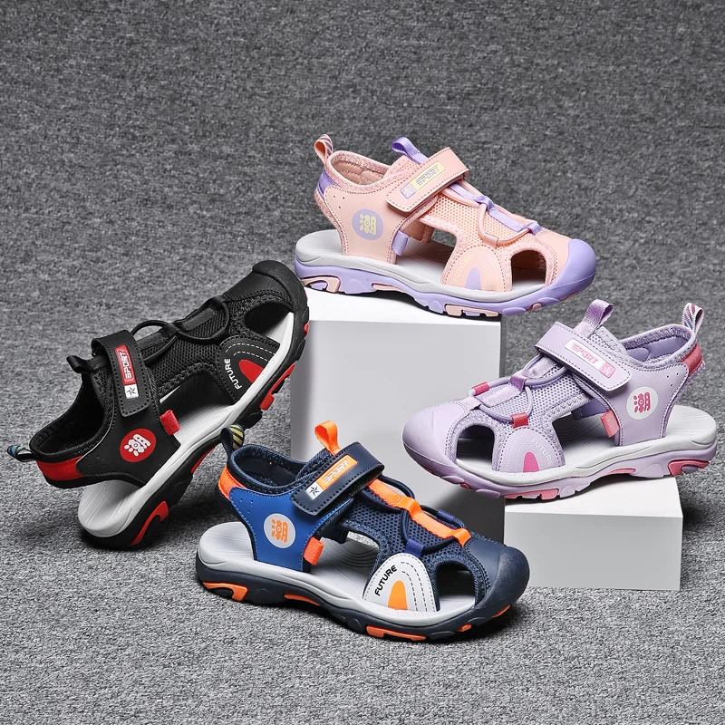 

Summer Comfy Running Footwear for Boys Girls Mesh Ventilated Non Slip Sole Sport Shoes for After School Outdoor Games