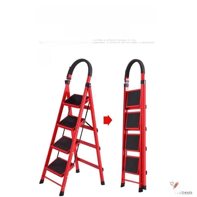 

Thiened Multi-Step Ladder Indoor Rising Staircase Multi-Functional Folding Human-Like Ladder Home Use Se Climbing Ladder