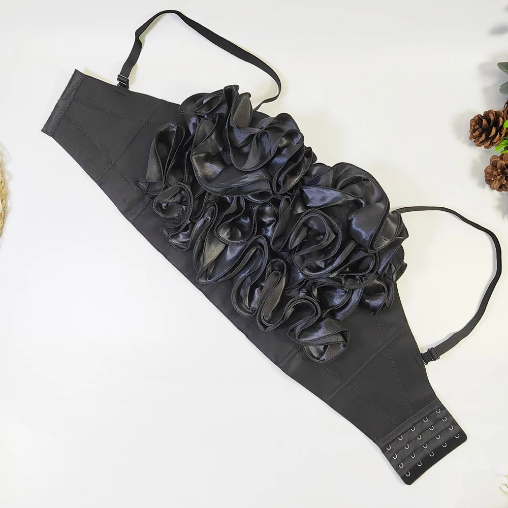 عبر الحدود TEMU Fibone المحاصيل الأعلى لباس خارجي ort موجة الدانتيل تقليم ter سترة المرأة Brtte تانك الأعلى طول #4