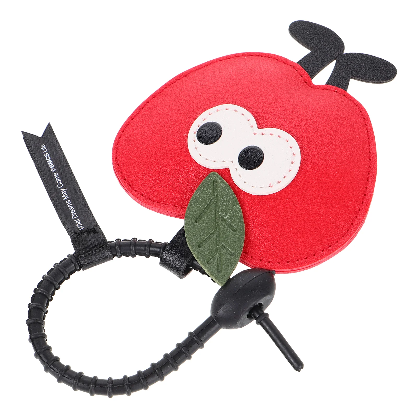 Key Chain Cute Apple Keychain Travel Holder Pu Suitcase Identifier Fruit Tags