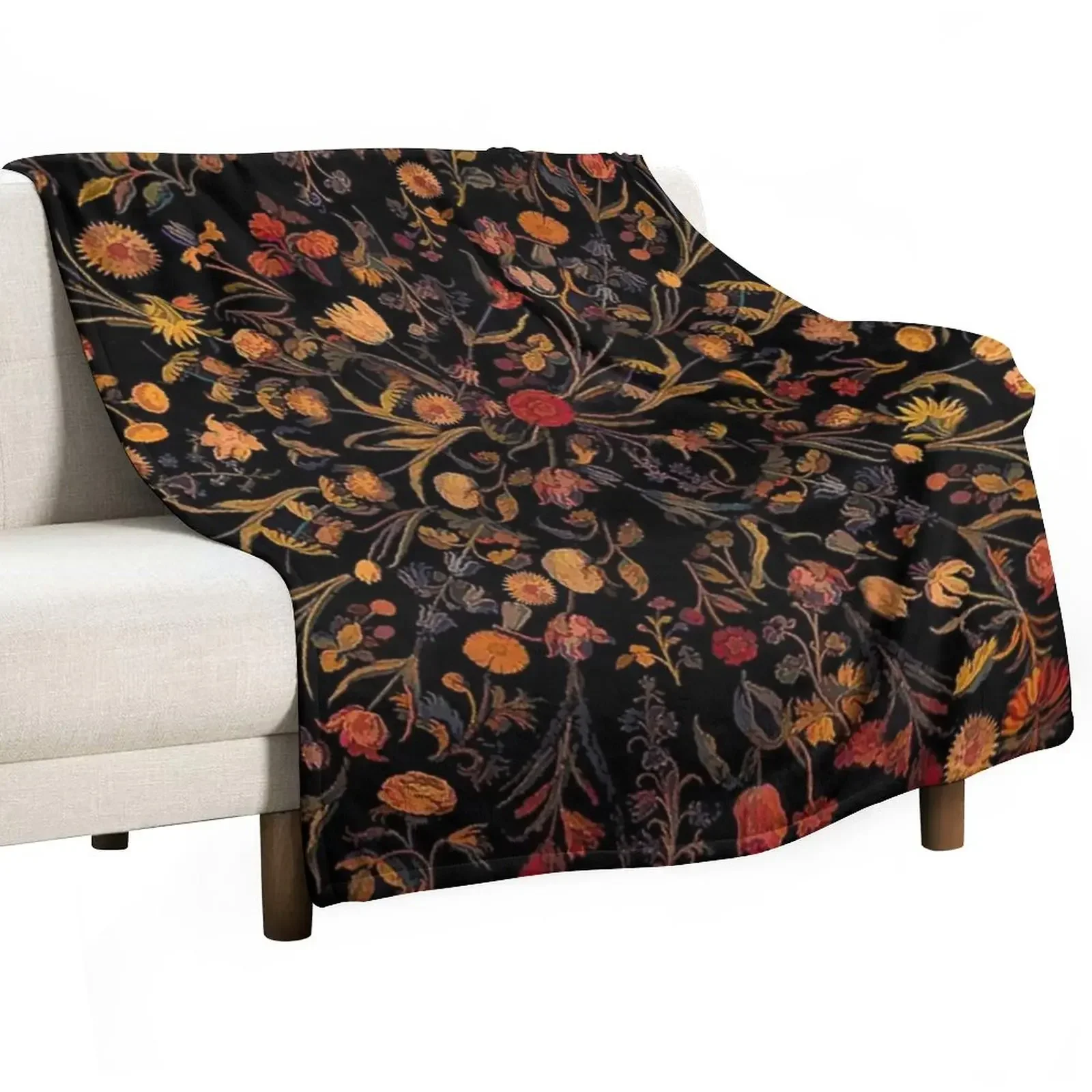 

Midnight Floral Throw Blanket Sofa Quilt Weighted Blankets