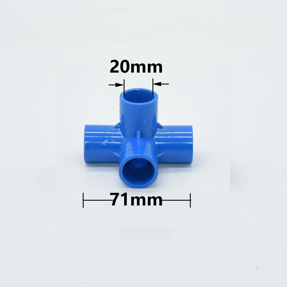 Średnica wewnętrzna 20/25/32/50mm złącze pcv 3/4/5-way trójwymiarowy DN15/20/25/40 rura wodociągowa łączniki łącznik z tworzywa sztucznego