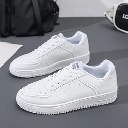 Men's Four Seasons Popular Leather Small White Shoes Board Shoes Casual Shoes