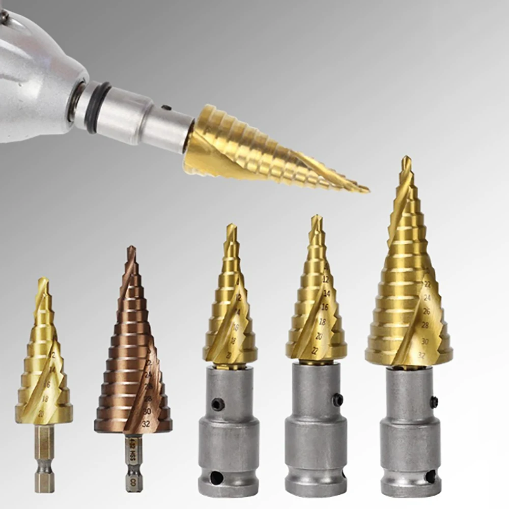 1Pcs Hexagonal Drill Bit Length 4mm-32mm High-speed Steel Metal Step Drill Bit Set Taper Tool impact drill bit Hole Woodwork