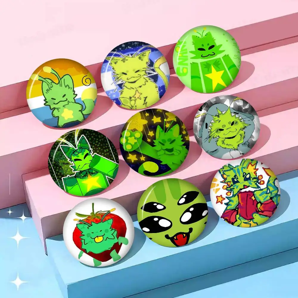 Regretevator Gnarpy Süße Katze Anime Kreative Weiche Anstecknadeln aus Weißblech Tier-Icon Brosche Revers-Rucksack-Abzeichen Accessoires Pin