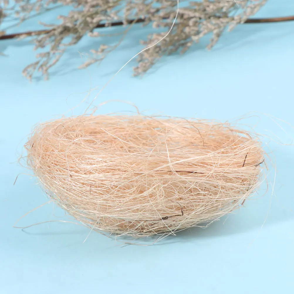 

20pcs Bird Nest Plate Decor Premium Hemp Thread Handmade Natural Style For Wedding Easter Party Table Decoration Photography