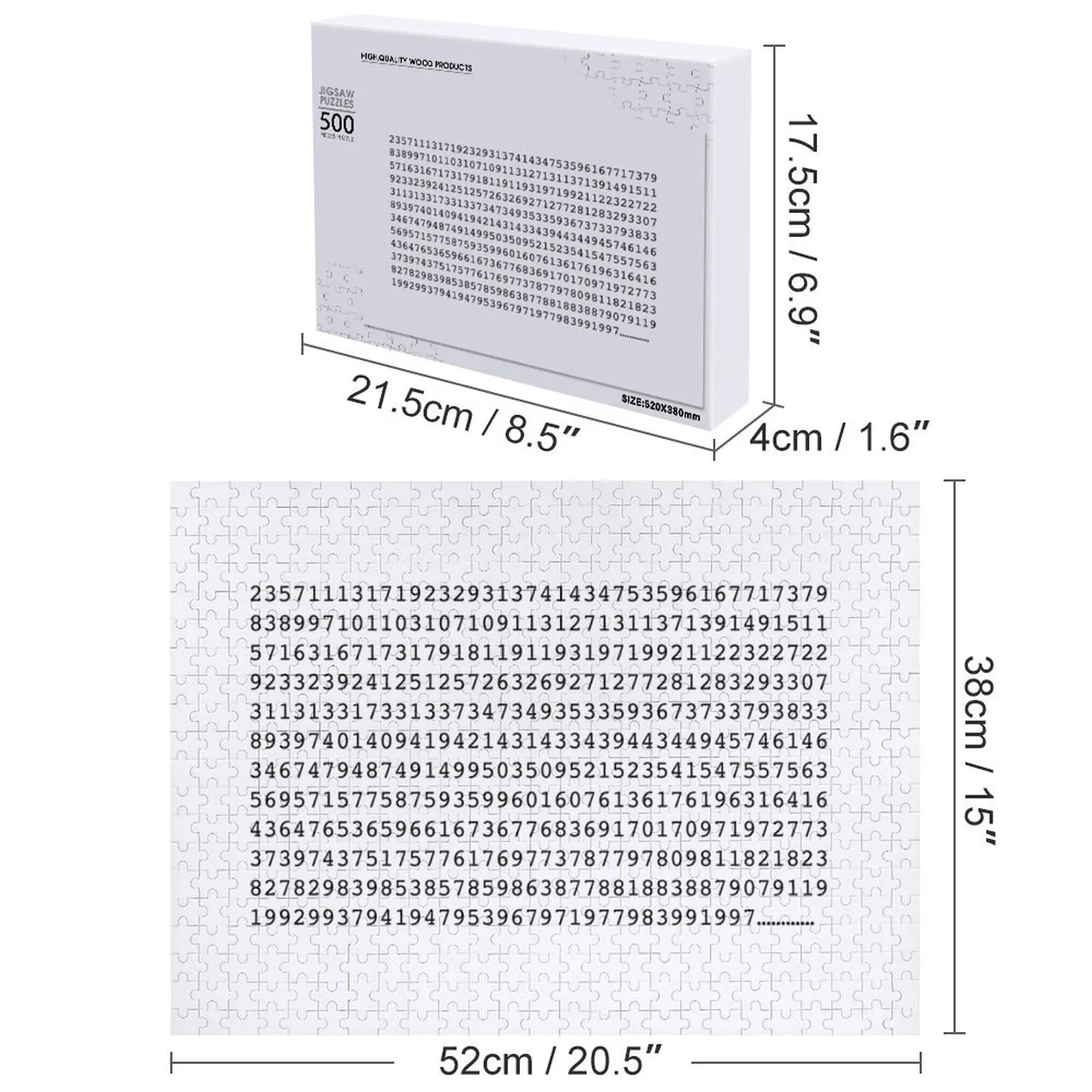 ปริศนาจิ๊กซอว์ตัวเลขไพรม์ ภาพปริศนาของขวัญคริสต์มาส