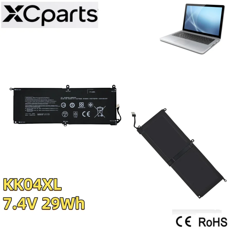 

4Cell New KK04XL Laptop Battery 7.4V 29Wh 3820mAh For HP Pro x2 612 G1 HSTNN-I19C HSTNN-IB6E 753703-005 753329-171