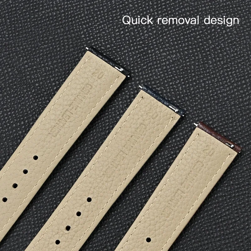 Soft and Comfortable First-Layer Cowhide Leather Watch Strap 12/14/16/18/20/22/24mm Compatible with Samsung and Huawei, Includes Tools, Watch Strap