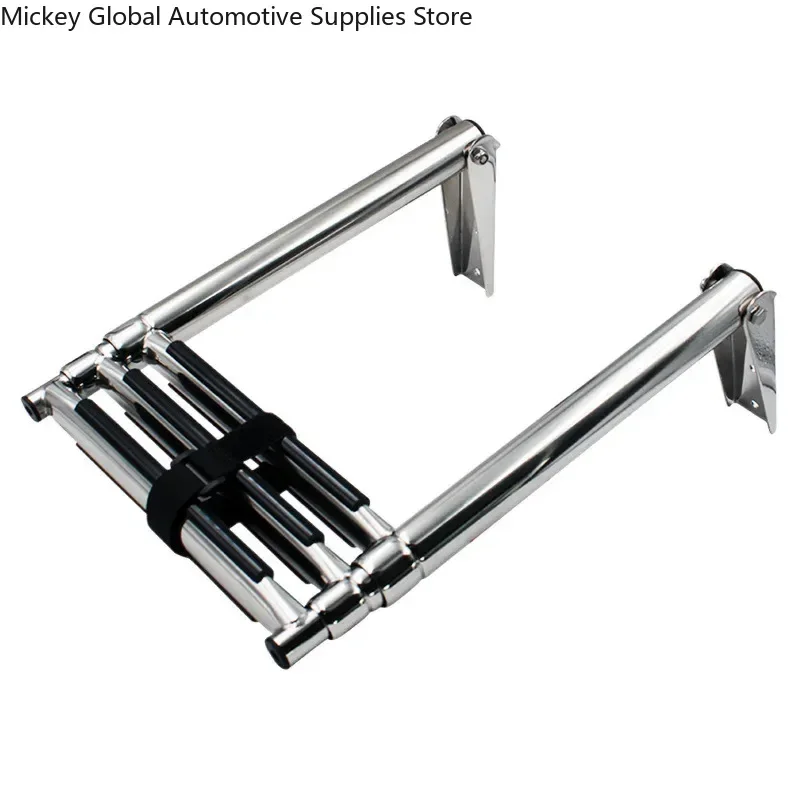 3 Step Telescopic Foldable Stainless Steel Boarding Ladder Launching/Boat Step Yacht Deck Step Ship Accessories