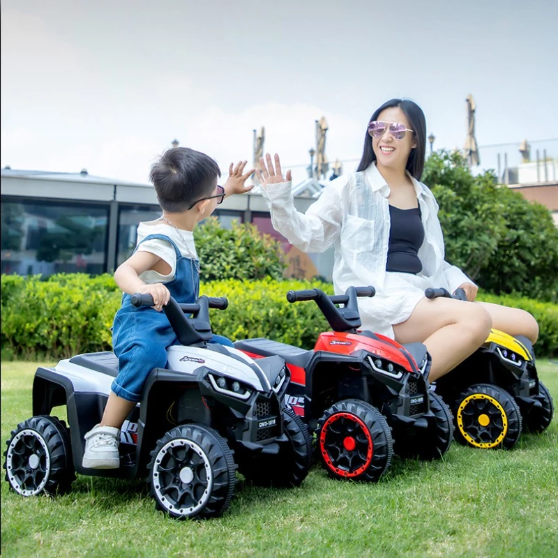 سيارة شاطئ كهربائية للأطفال ذات 4 عجلات من 3 إلى 12 سنة - مضادة للانزلاق مع وقت تشغيل 60 دقيقة وسعة 45 كجم، لعبة ركوب قابلة لإعادة الشحن في الهواء الطلق