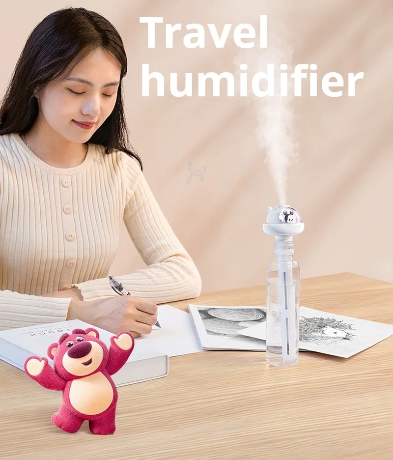 

Strawberry Bear Usb Rechargeable Humidifier,Portable Travel Small Air Atomizer For Car,Home,Bedroom,Desktop Mini Humidifier Toys