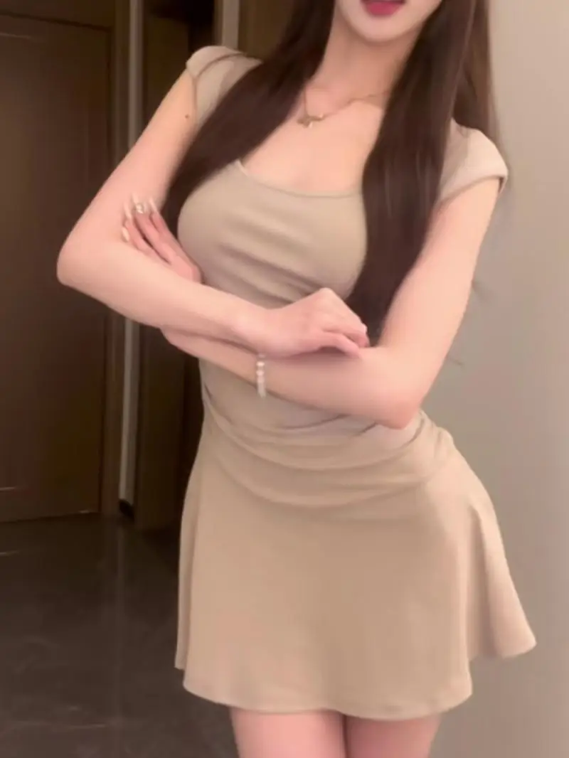 Robes femmes robe Disco printemps Cupro plissé à la main asymétrique découpe chauve-souris sans taille coupe ample urbain moderne collège trajet