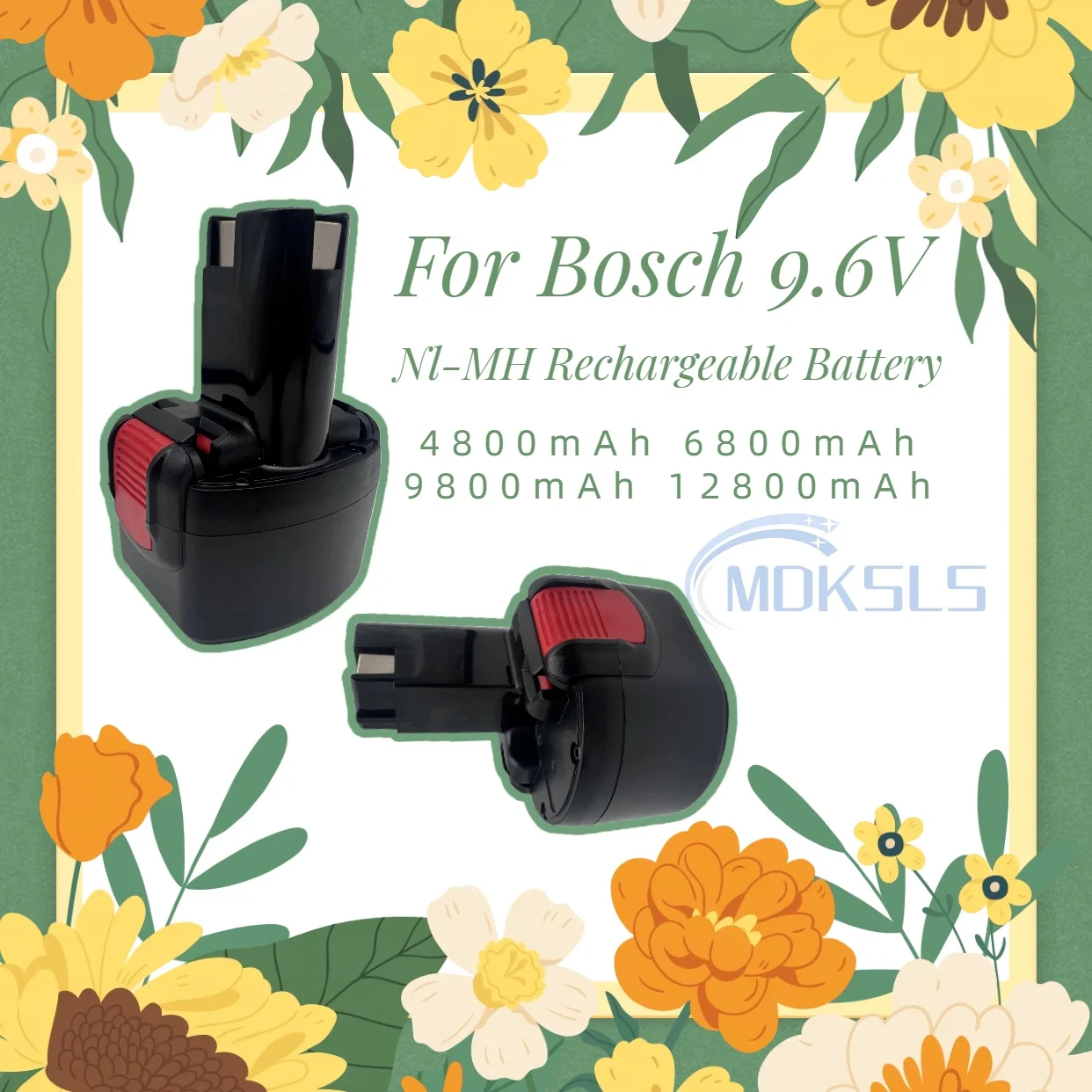 

9.6V for Bosch 9.8Ah NI-MH Replacement Battery PSR 960 BAT048 BAT100 BAT119 BH984 BPT1041 23609 32609 PSR960 GSR 9 6V E-2 GSR