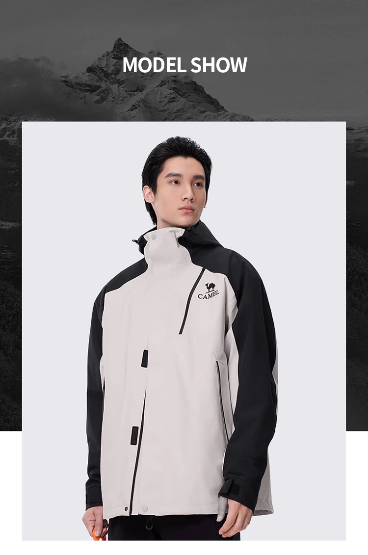 GOLDEN CAMEL Outdoor Hiking Jackets for Men Three-in-One Waterproof Fleece Jacket Women Windbreakers Warm 2024 Star Same Style