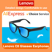 New Lenovo Lecoo C8 Earphone Wireless Bluetooth Glasses Headphones Light Weight Sunglasses Headset Outdoor Sports Music Earbuds