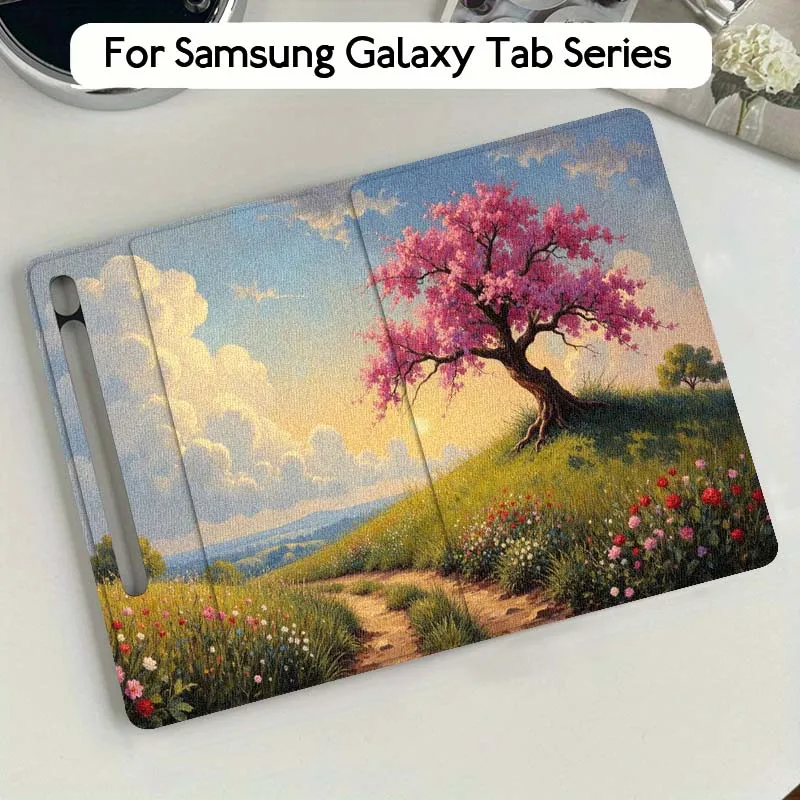 

Car Flower Beautiful For Samsung Galaxy Tab S9 S10 S6 S7 S8 FE Plus Lite Inch Foldable Cover Tablet Case