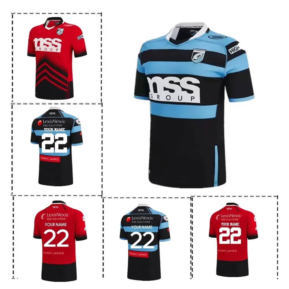 

2022/23 CARDIFF RUGBY HOME / AWAY MENS JERSEY Size: S-5XL （Print Custom Name Number）Top Quality