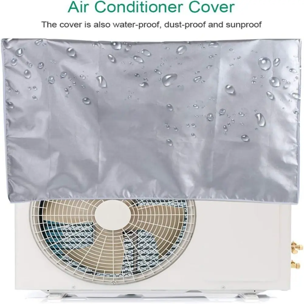 Air Conditioning Dust Cover Outdoor Air Conditioner Waterproof Cover Anti-Dust Anti-Snow Cleaning Sunproof Conditioner Protector