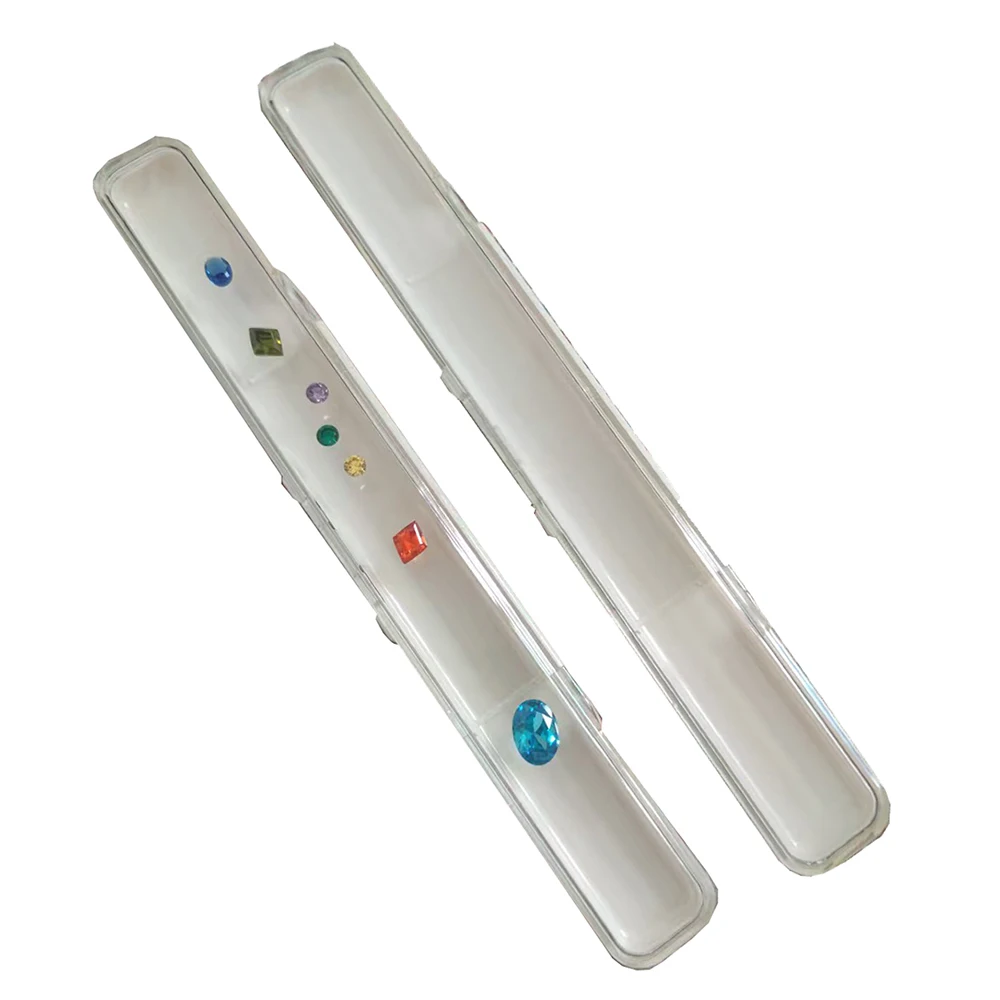 

Extra-Long Colored Gemstone Diamond Bracelet Jewelry Design Boxes Sticky Loose Stone Exhibition Case Gem Zircon Display Box 2Pcs