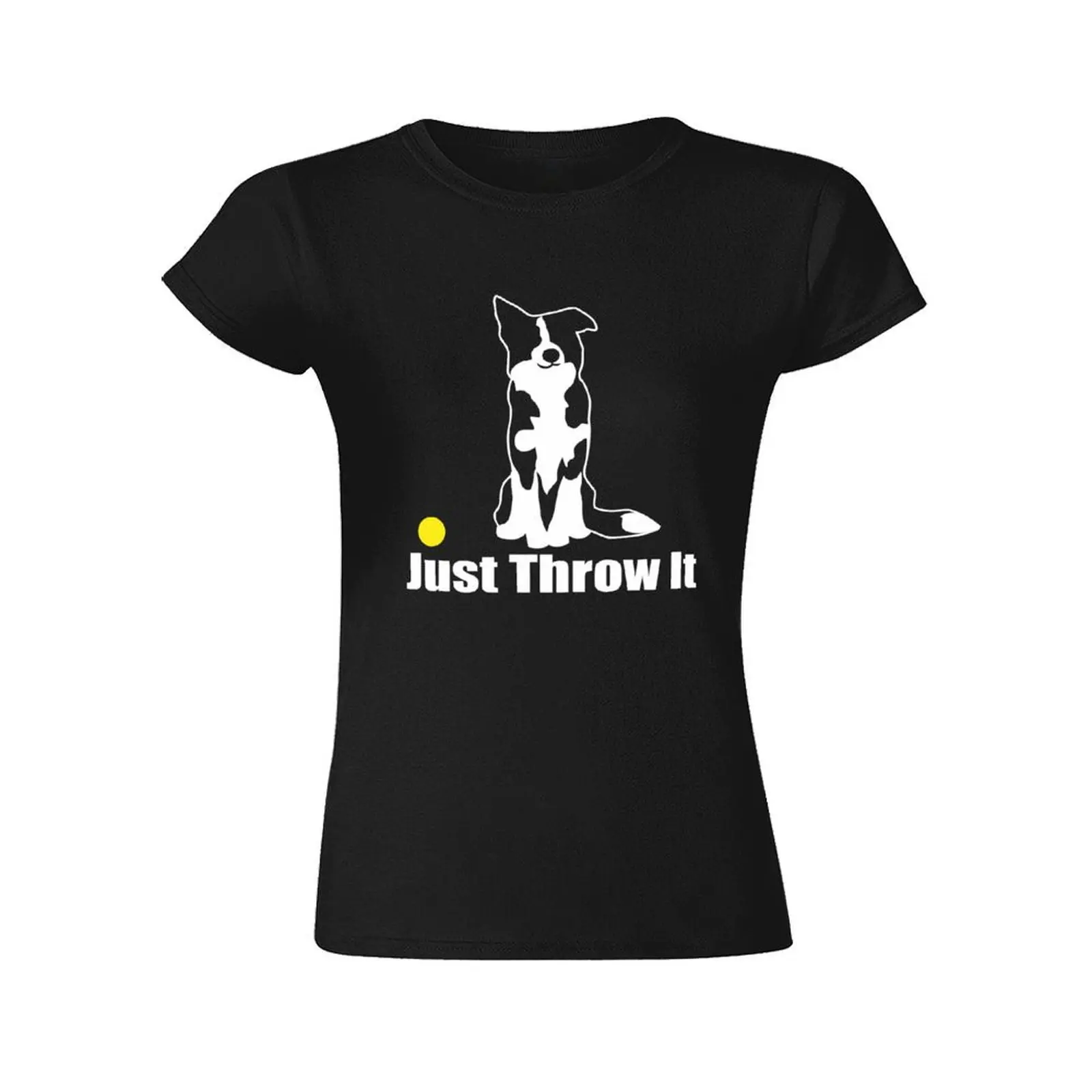 Pegatinas de níquel para perros, Just Throw It Border Collie En Redbubble camiseta para mujer, camisetas para mujer