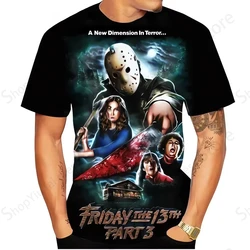 Evil Movie Killer Jason Voorhees Friday 3d Print T-shirt Men Women Fashion T-shirts Boys Tops Tees Oversized Summer T Shirt New