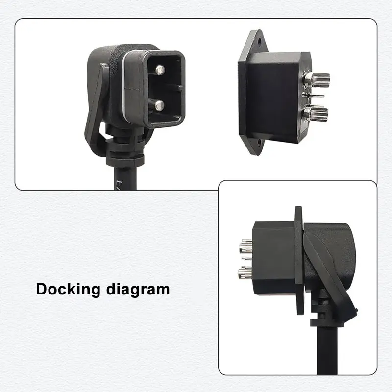 2 + 5 E-الدراجة بطارية شحن موصل سلك الطاقة 2 + 5pin أنثى المقبس مع غطاء السيارة الكهربائية شحن خط البطارية التوصيل