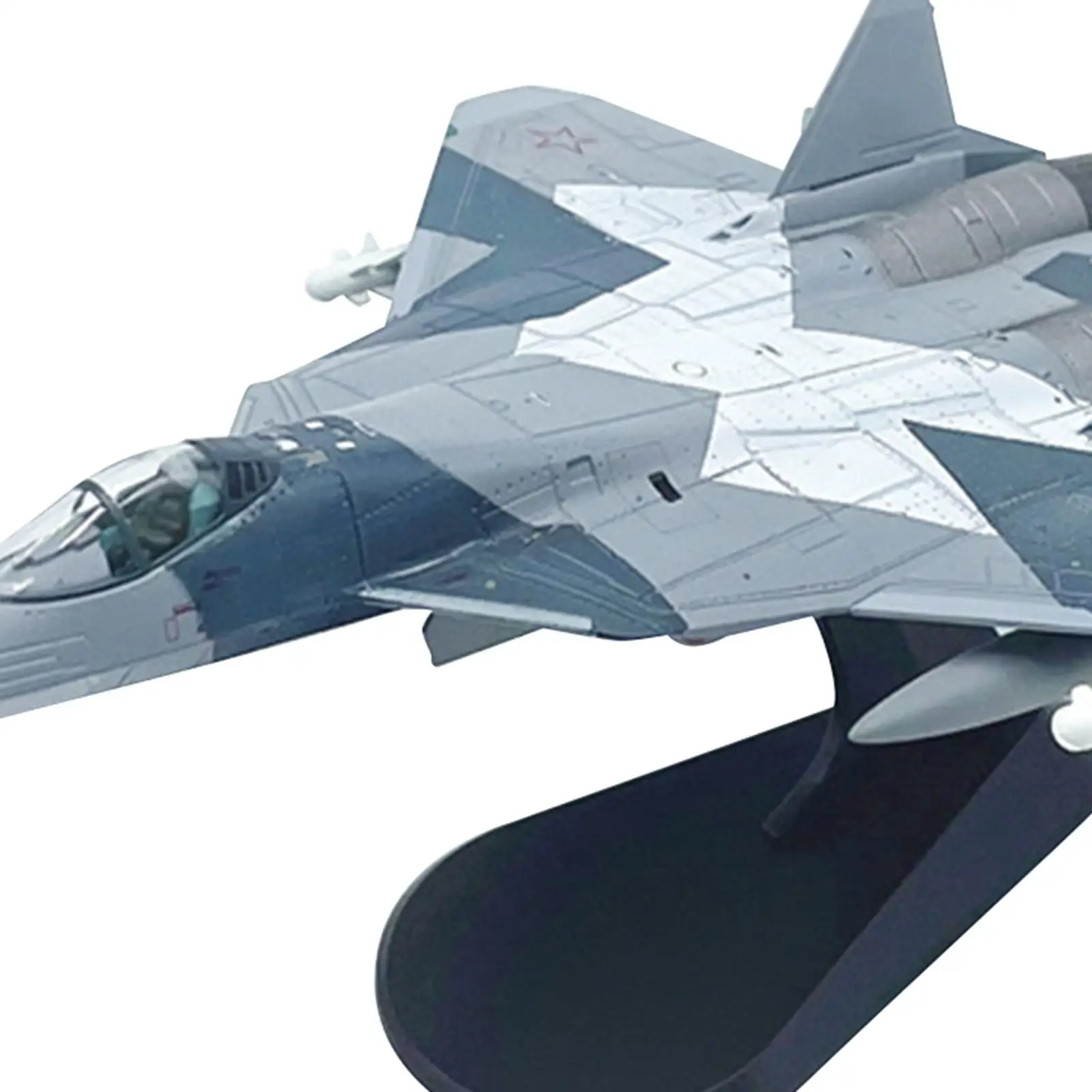 نموذج سبيكة Diecast بمقياس 1/100 SU 57 مقاتلة لغرفة النوم وخزانة التلفزيون والمكتب #5