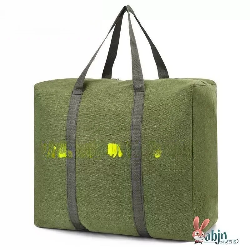 Large Capacity Canvas Bag Women's Handheld Tote Bag Outdoor Travel Storage Bag Cartoon Artistic Suitable for Parents with Kids