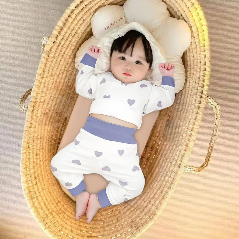 

Autumn Winter Baby Boy 2pcs Cotton Pajama Set Long Sleeves Tops + Bottoms Underwear Kids Two-piece Outfit