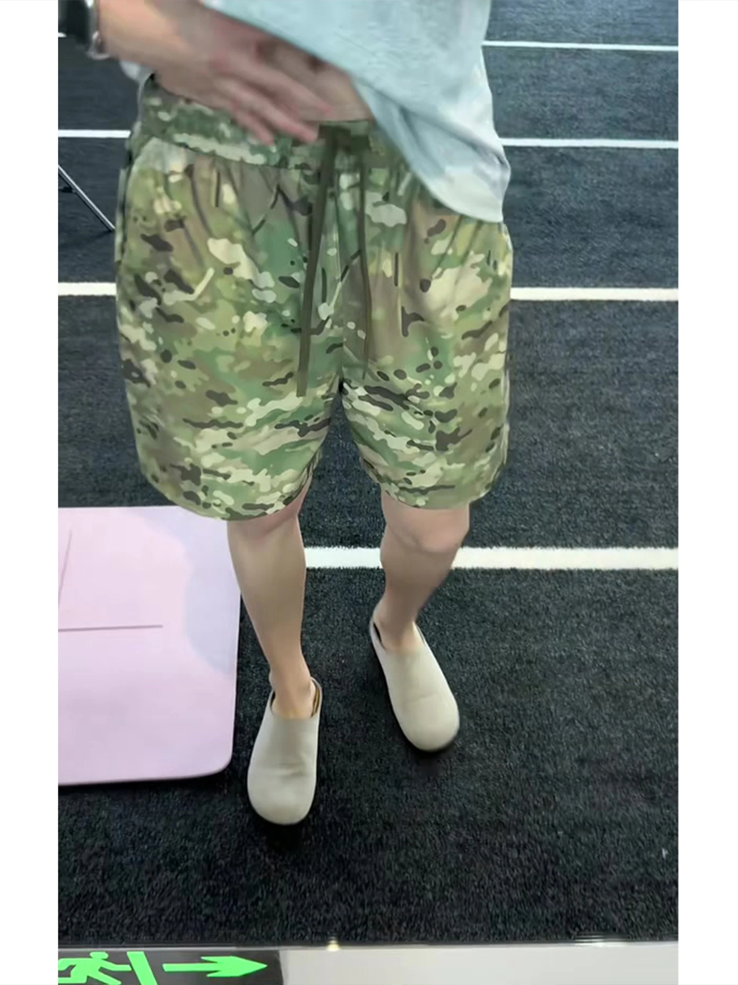 American Style Outdoor Camouflage Shorts Men's Summer Ultra-Thin Quick-Drying Fitness Training Ice Silk Straight Tube Five-Qu...