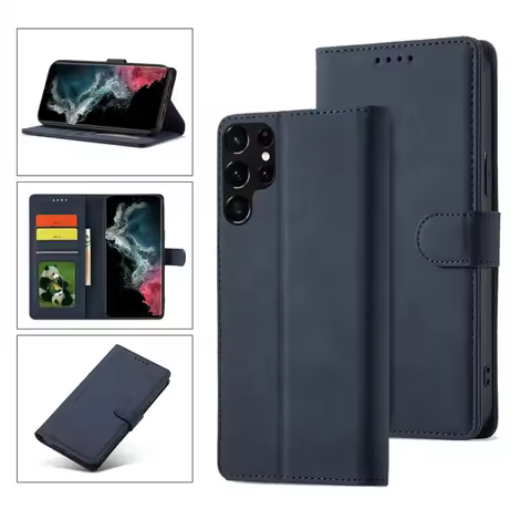 Case for Samsung Galaxy S25 S24 S23 S22 S21 S20 FE PLUS Ultra A55 5g A56 A54 Handy Coque Phone Bags Luxury Leather Wallet Cover