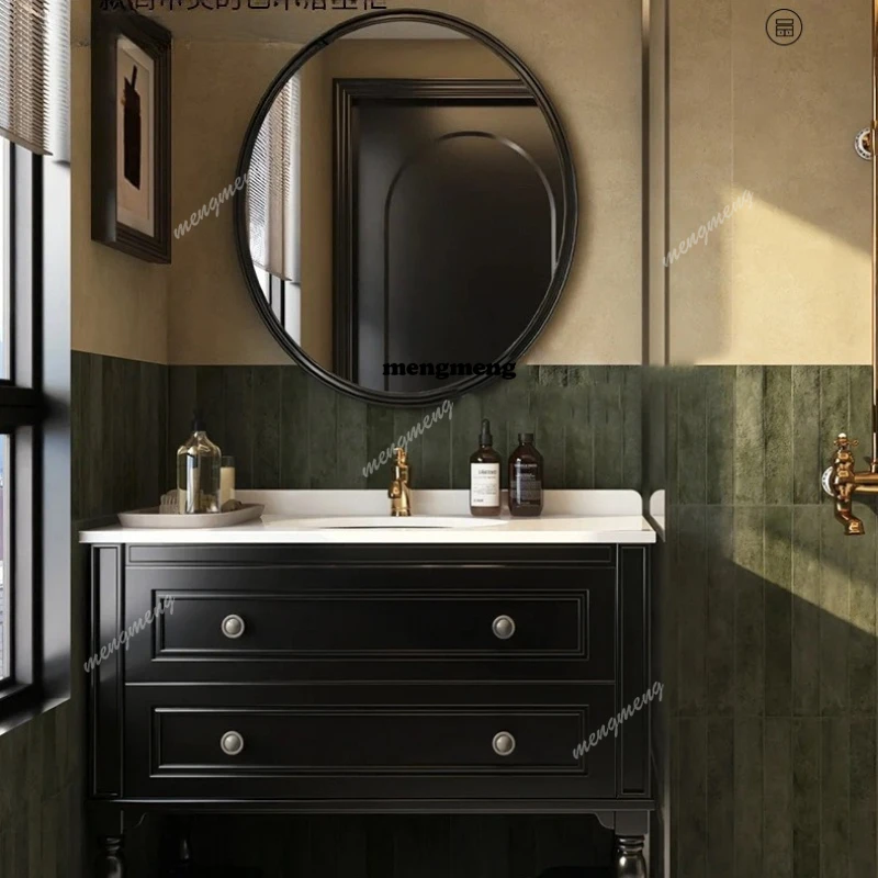 

Floor-standing Storage Bathroom Cabinets American Oak Solid Wood Washbasin Bathroom Cabinets High-end Home Furniture Kast