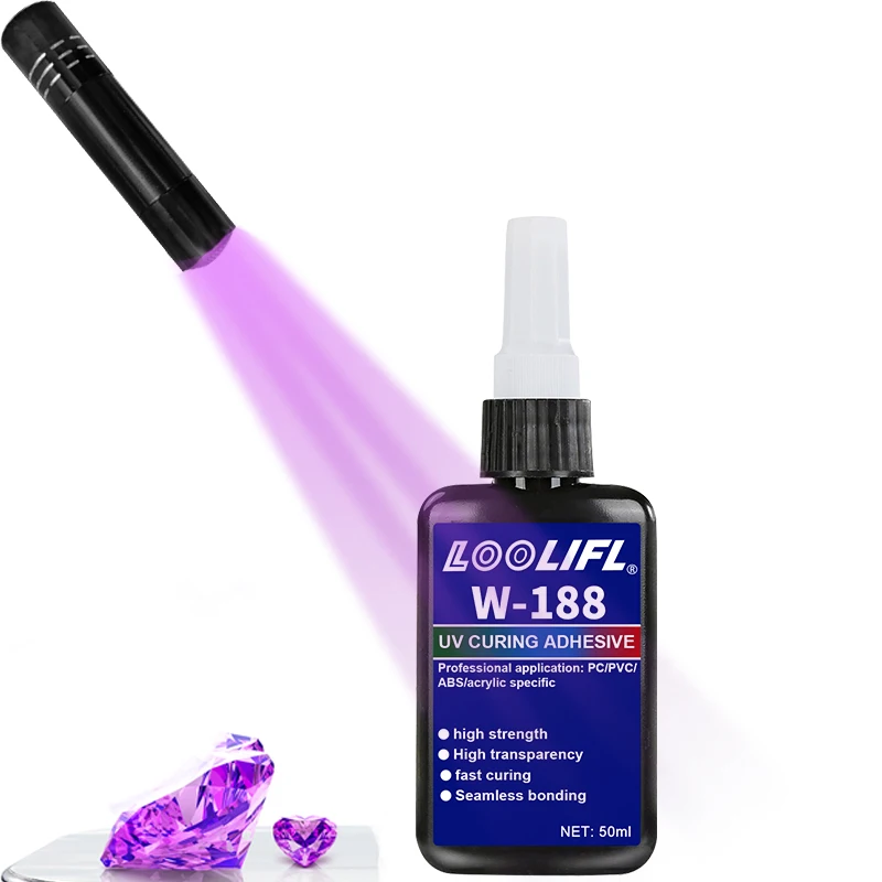 Super glue transparent UV epoxy resin, UV resin set adhesive, suitable for handmade production, jewelry making, and decoration
