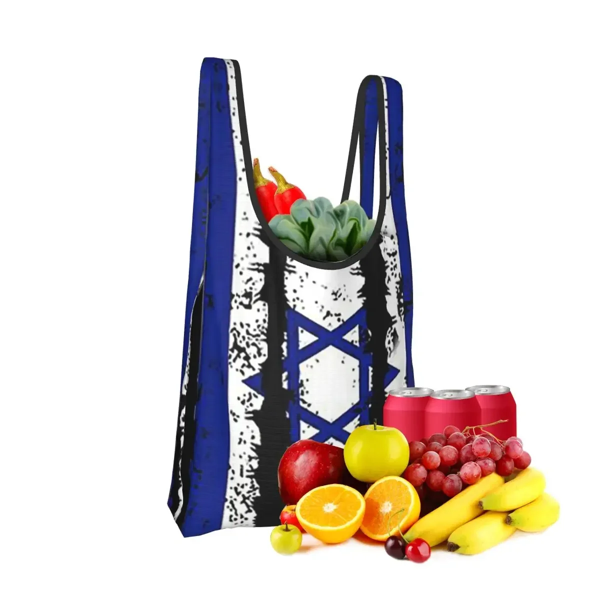 Copy Of Israel - Shield Flag Portable Tote Shopping Bags Foldable Shopper Bag Groceries Handbag Shoulder Bag