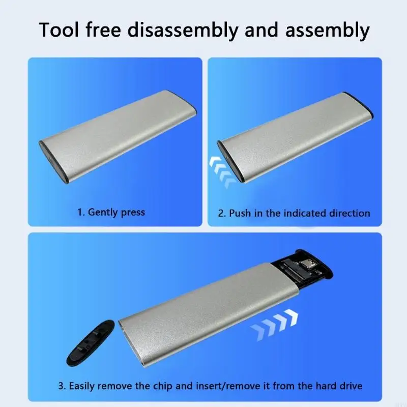 알루미늄 M.2 솔리드 디스크 박스 NVME/기타 옵션 알루미늄 케이스 휴대 성 박스