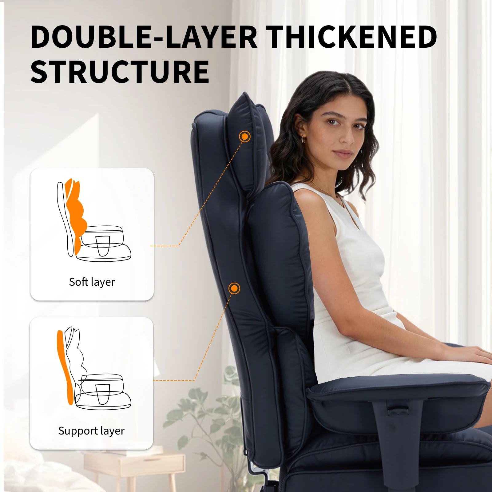 Ergonomische bureaustoel met v - Home Office Or recensie en prijs