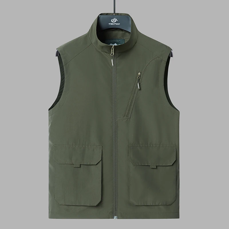 

Men Summer Fishing Vest Men Casual Outdoor Loose Waistcoat Men High End Fashion Versatile Breathable Lightweight Jacket Coats