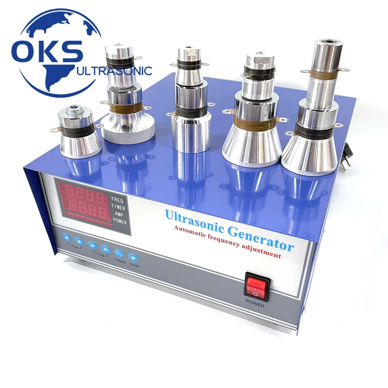 

600W 38KHZ/80KHZ Dual Frequency Ultrasonic Cleaning Generator Supply Power With 10PCS Dual Frequency Transducers