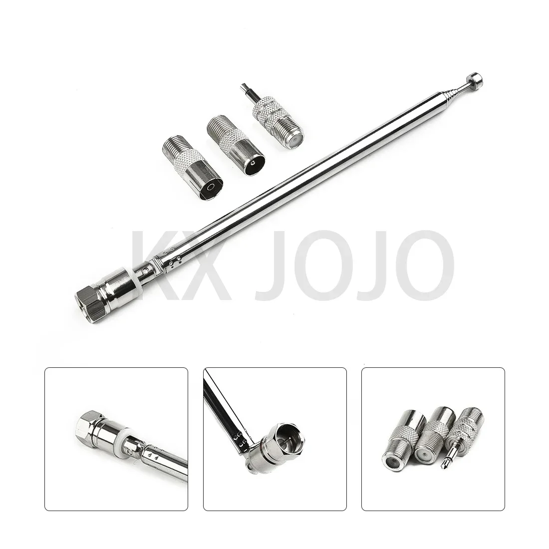 Telescopic Antenna 7 Secions F Connector  FM Radio Aerial Adapter HiFi Receiver Aerial Antenna Long 140mm/170mm Universal