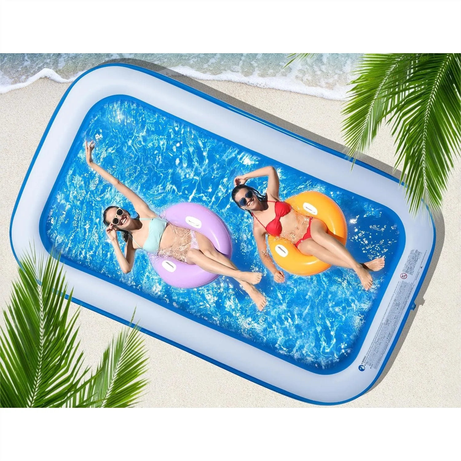 

Inflatable Swimming Pool 120x72x20 Inch Family Lounge Pool for Kids Adults Easy Set Backyard Summer Water Fun