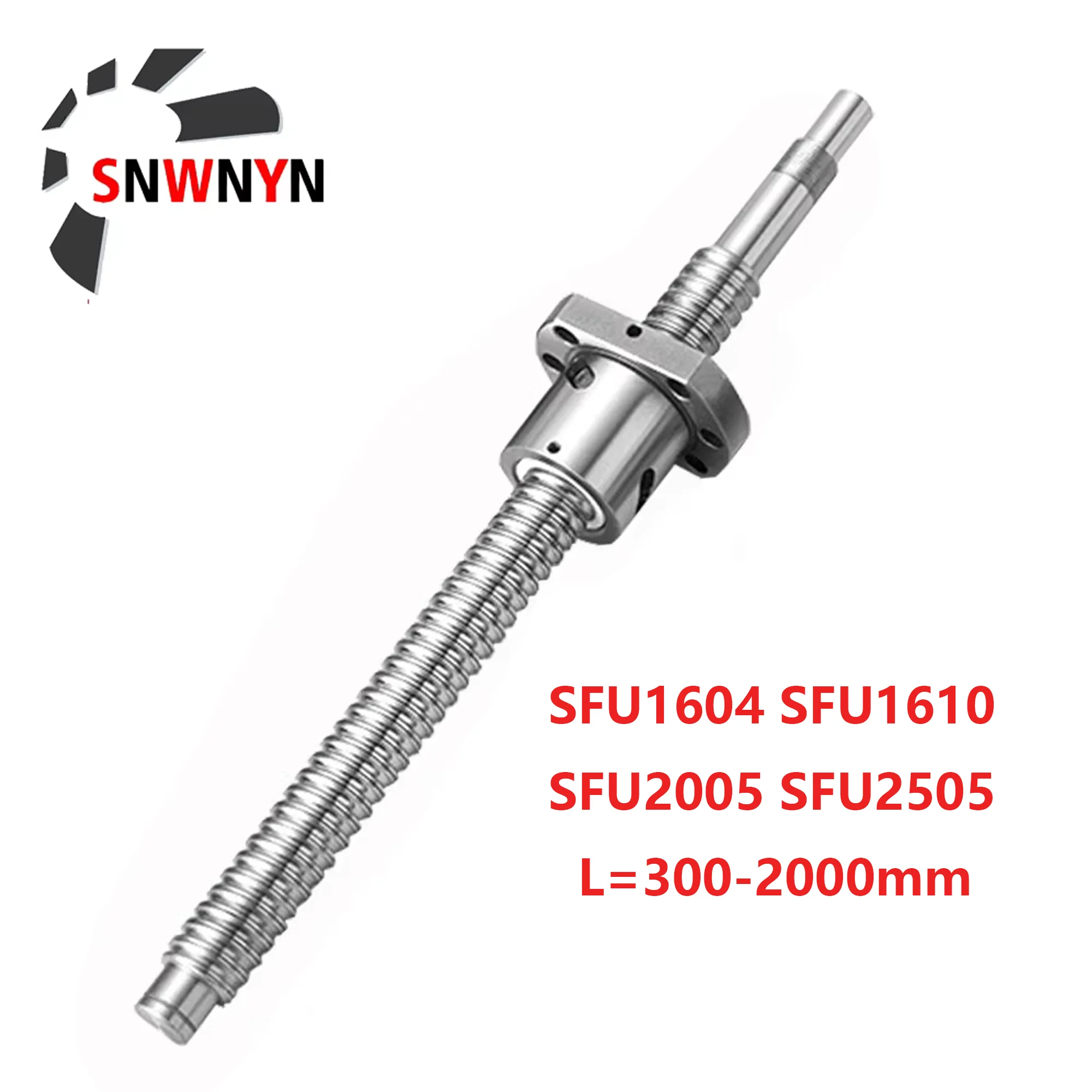 SFU1604 SFU1610 SFU2005 SFU2505 300 400 500 600 800 1000 1200 1500 2000mm C7 Roller Screw With Single Ball Nut for CNC parts