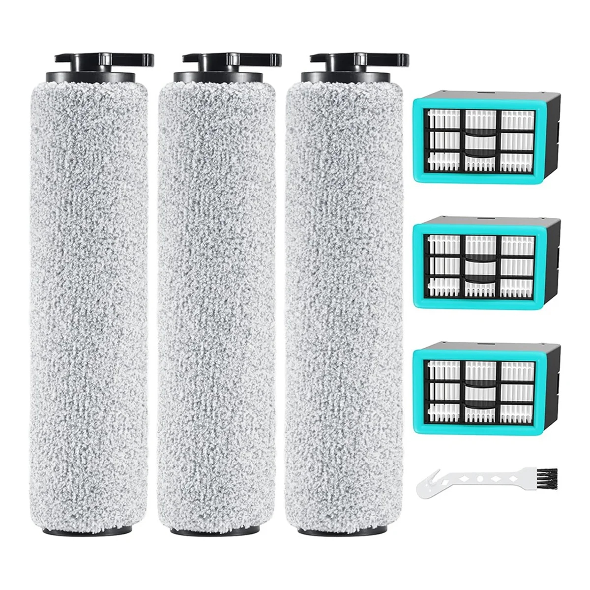 3831 Rullo spazzola per aspirapolvere + Parti di ricambio filtro per lavapavimenti Bissell Crosswave HF2/3845N/3831